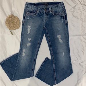 Distressed Silver Jeans